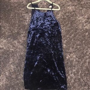 navy blue velvet sugar lips dress